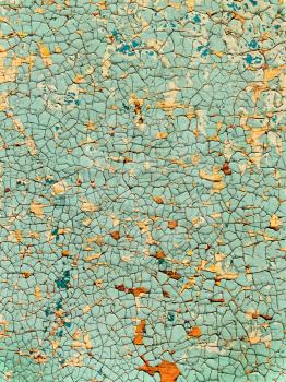The old cracked painted surface. Colorful texture