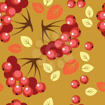 Vector. Seamless berry ornament  in color 50