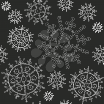 Vector. Seamless ornament snowflake  in color 481
