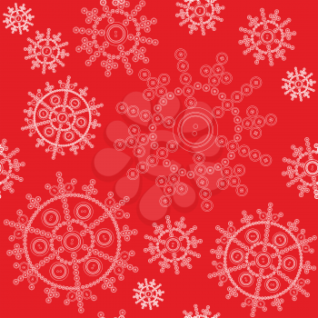 Vector. Seamless ornament snowflake  in color 482