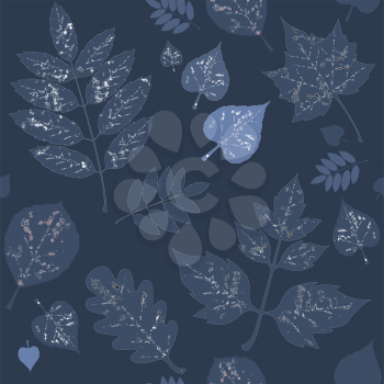 Vector. Seamless leaf ornament  in color 547