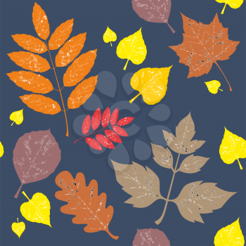 Vector. Seamless leaf ornament  in color 548