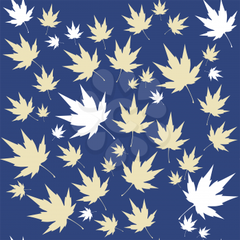 Vector. Seamless leaf ornament  in color 552