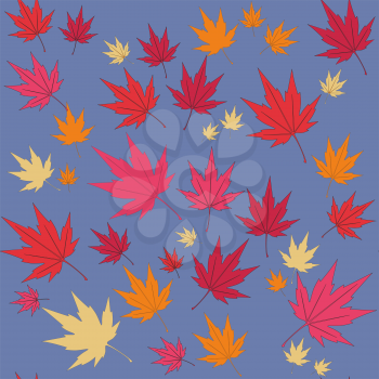 Vector. Seamless leaf ornament  in color 553