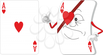 Vector. Emotional playing card set 12