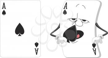Vector. Emotional playing card set 14