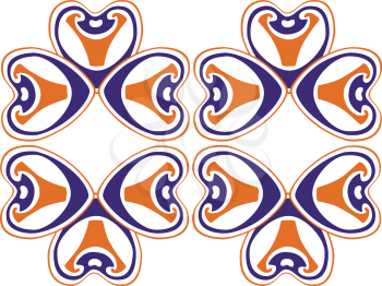 Vector. Ornament flower in color  24