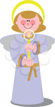 Vector. Smile angel  in color 02