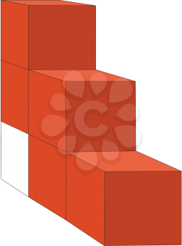 3d cubes in color 15