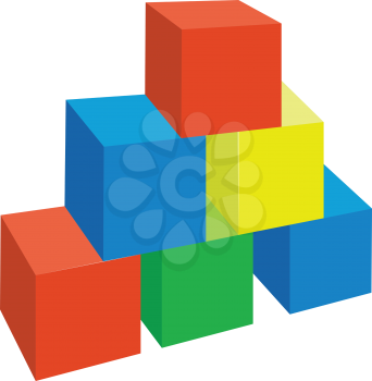 3d cubes in color 1