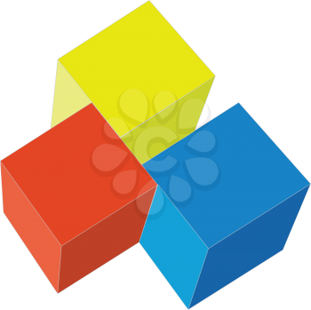 3d cubes in color 2