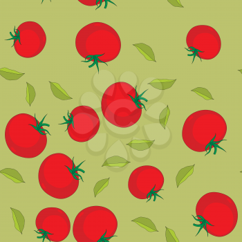 Red tomato seamless pattern 561
