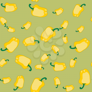 Yellow pepper seamless pattern 565