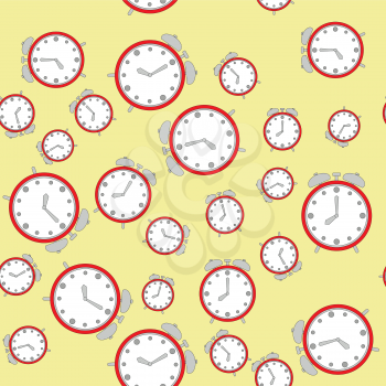 Seamless retro pattern with watches 572