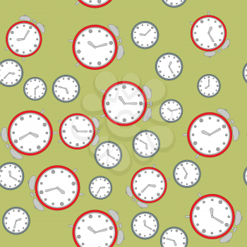 Seamless retro pattern with watches 575