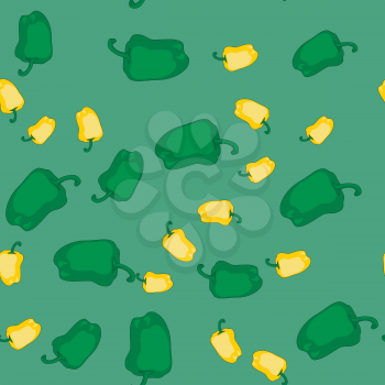 Yellow and green pepper seamless pattern 607