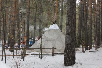 A yurt in the winter park 30432