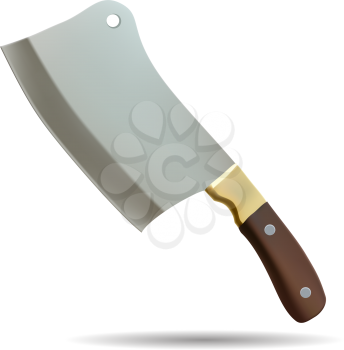 Cleaver isolated on white background vector illustration
