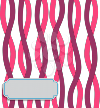 Stripe pattern with Label for Text. Vector illustration
