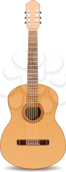 Guitar isolated on white background. Vector illustration