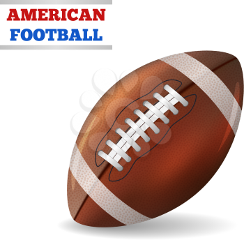 American Football isolated on white. Vector illustration