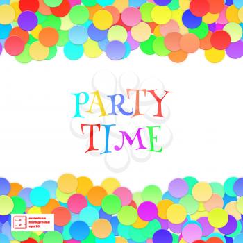 Party Seamless Pattern background. Confetti. Vector illustration