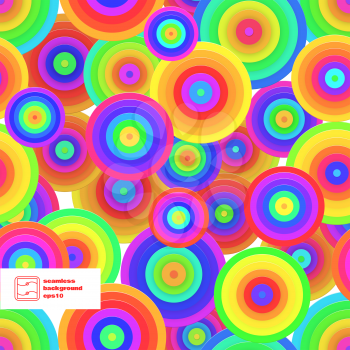 Abstract Colorful Seamless Circles Pattern. Vector illustration