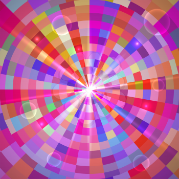 Abstract Colorful Tunnel Bright Background. Vector illustration