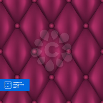 Abstract Quilted Furniture Part Background. Vector illustration