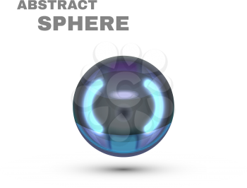 Abstract Sphere isolated. Dark Pearl. Vector illustration