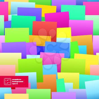 Colorful Paper Notes. Seamless Background. Vector illustration