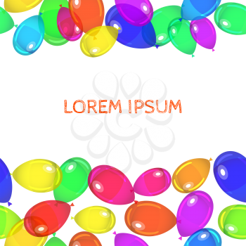 Balloons party happy birthday decoration multicolored. Seamless Background. Vector illustration