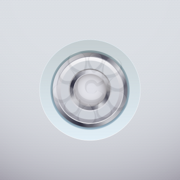 White button on a bright background. Vector illustration