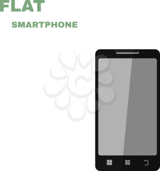 Flat Smartphone  isolated on white. Vector illustration
