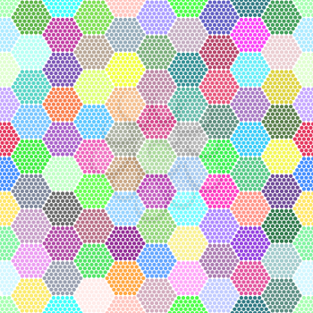 Abstract Colorful Hexagon Dots background. Vector illustration