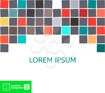 Abstract Colorful Squares Seamless Background. Vector illustration
