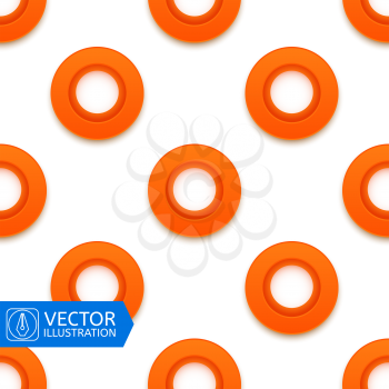3d Circle Frame. Seamless Background. Vector illustration