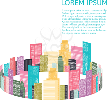 Abstract City Scape background. Vector illustration