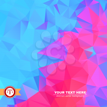 Abstract Colorful Triangles Background for Business Presentation. Vector illustration