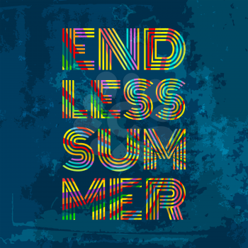Endless Summer - Artwork for wear in custom colors. Vector illustration
