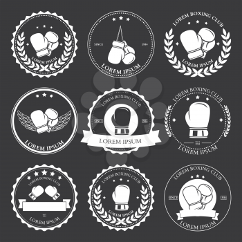 Set of Mixed Martial Arts labels, badges and design elements vector illustration
