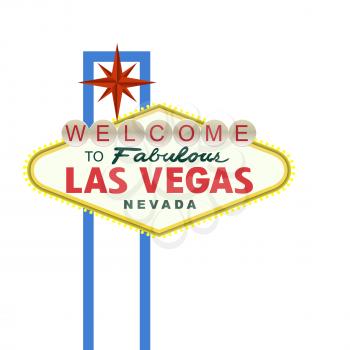Las Vegas Sign isolated on white. Vector illustration