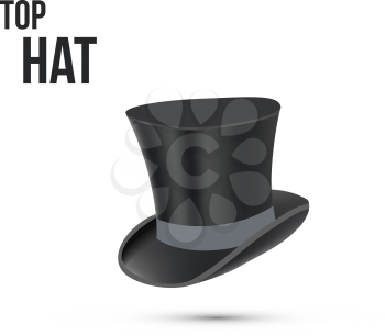 Top Hat isolated on white. Vector illustration