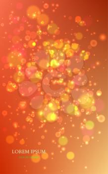 Abstract Colorful Background with Magic Particles. Vector illustration