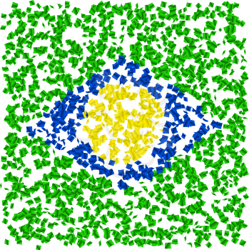Party confetti pattern. brazil flag. Vector. Illustration Design elements