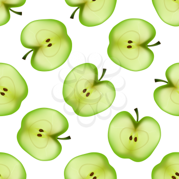 Apples seamless pattern. Vector illustration