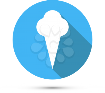 Ice cream Flat style icon. Vector illustration