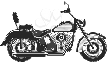 Motorcycle Silhouette isolated on white Vector Illlustration