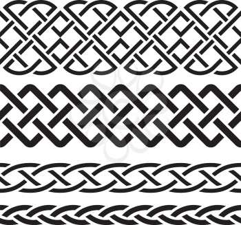 Set of Celtic Pattern Borders vector illustration