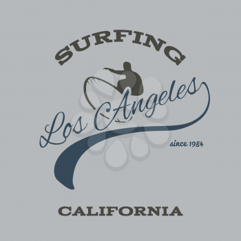 surfing typography, t-shirt graphics print, vectors illustration